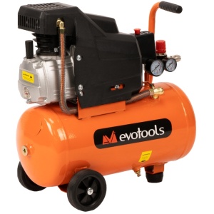 Compresor aer comprimat Evotools CA1500 1500W 24L 8 bari debit 185 l/min 2800 RPM 2 cuple rapide manometre duble protectie suprasarcina cod 683135 - Img 2