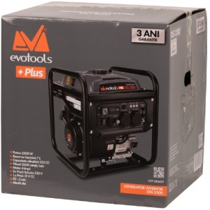 Generator de curent Invertor 3500W, silentios, 4 timpi, 3 ani garantie, Evotools Plus 683429 - Img 7