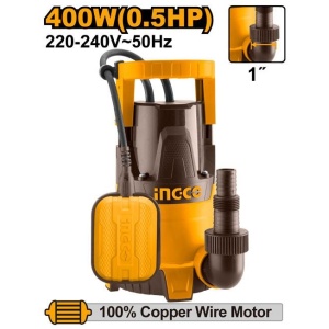 Pompa submersibila cu plutitor 400W, 117L/min, 8m, apa curata, INGCO SPC4008 - Img 2
