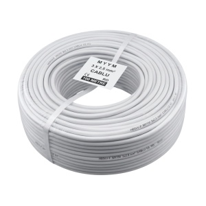 Cablu electric 100m [3x2.5mm] curent 3x2.5 mm², cupru, izolatie PVC dublu strat, 300/500V, flexibil, pentru instalatii electrice rezidentiale, comerciale si industriale
