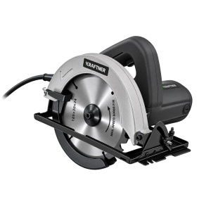 Fierastrau circular 1400W, 5300rot/min, disc 185mm, taiere 65mm la 90°, reglaj unghi 45°, sina de ghidare, KRAFTNER KF-1805 - Img 3