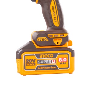 Filetanta cheie cu Impact 20V 3/4" 1750Nm Brushless, cu 3 Tubulare, fara acumulator INGCO CIWLI201751 - Img 7