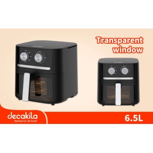 Friteuza cu aer cald 1600W, capacitate 6.5L, cu temporizator si temperatura reglabila, air fryer Decakila KEEC085B - Img 3