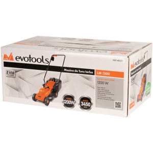 Masina de tuns iarba electrica LM1200B EvoTools 683311, 1200W, latime taiere 320mm, 3450rpm, cos colector 30L, reglaj 3 trepte 25-65mm - Img 3