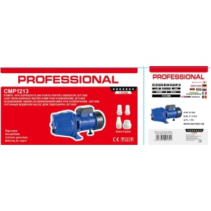 Pompa apa de suprafata 1800w JET, bobinaj cupru, 60m inaltime, 12m aspiratie, CAMPION PROFESSIONAL CMP1213 - Img 3