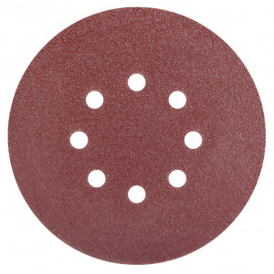 Set 5 discuri abrazive 210mm, prindere arici, granulatie 40, 10A, 8 gauri Ø10mm, Evotools 680637