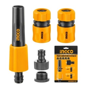 Accesorii furtun stropit 1/2" cu adaptor 3/4", set 5 piese, INGCO HHCS05122 - Img 2