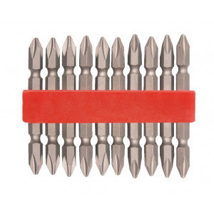 Set biti Varf Surubelnita Cr-V cu Doua Capete 10 buc PZ2 65 mm Evotools 605128