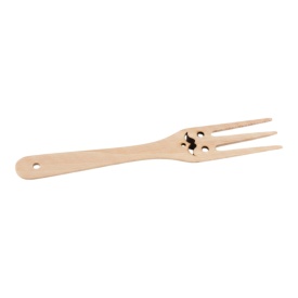 Furculita din lemn cu model mustata 28 cm – ustensila amuzanta pentru bucatarie