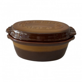 Oala de lut pentru friptura, sarmale, 4.5 litri