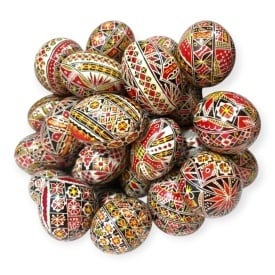 Ou incondeiat,rosu, traditional Bucovina 7 cm – cadou Paste, decor si colectie, lucrat manual - Img 3