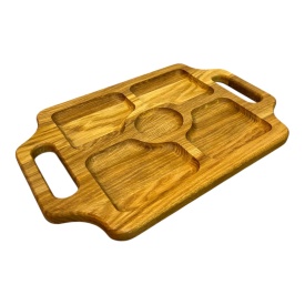 Platou din lemn de nuc pentru servire, aranjamente și prezentare gustări