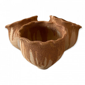 Set 3 ghivece din ceramica, lipite, de gradina,ceramica naturala, pentru terasa si exterior - Img 2
