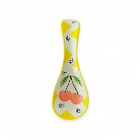 Suport de lingura din ceramica, cirese, 25 cm