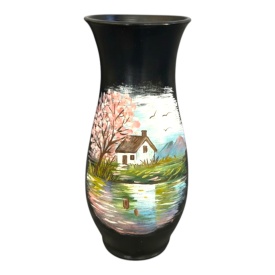 Vaza ceramica unicat 30 cm pictata manual, decor premium