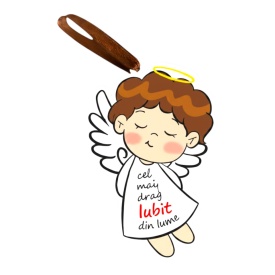 Cadou personalizat tip ingeras pentru iubit, simbol al iubirii