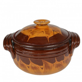 Oala de lut, ceramica, pentru sarmale, 2.5 litri - Img 2