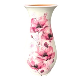 Vaza eleganta, flori uscate, roz