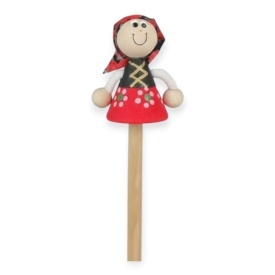 Creion din lemn, figurina, papusa traditionala, decorata manual,stil popular,femeie, 20 cm
