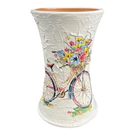 Vaza bicicleta cu flori