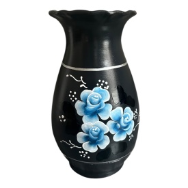 Vază ceramică Marginea pictată manual, 25 cm