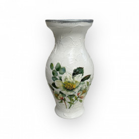 Vaza ceramica, model vintage, buchet, 26cm