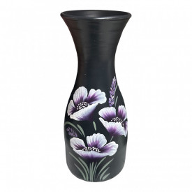 Vaza ceramica pictata manual, moderna, 24cm