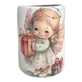 Vaza decorativa de Craciun - Ingeras