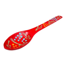 Lingura din lemn pictata manual 25 cm – accesoriu decorativ si traditional