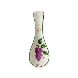 Suport de lingura din ceramica, struguri, 25 cm