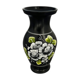 Vaza ceramica pentru flori, pictata manual, autentica de Marginea