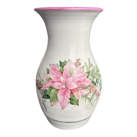 Vaza decor Craciun – craciunita roz