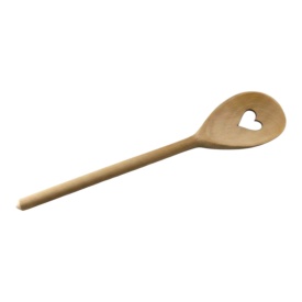 Lingura din lemn cu model inimioara – ustensila pentru gatit, 30 cm