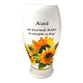 Vaza eleganta din ceramica, lucrata manual, pentru flori