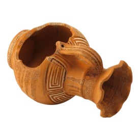 Ghiveci de gradina,miniatura, ulcior culcat, ceramica, flori curgatoare, ornament rustic pentru curte, 18cm