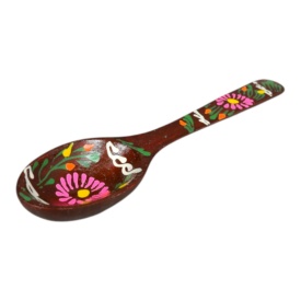 Lingura din lemn maro 25 cm – accesoriu decorativ rustic traditional