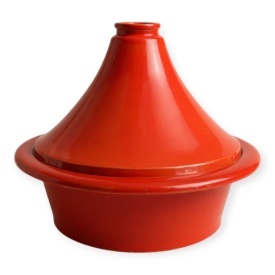 Vas tajine din lut pentru cuptor, tocanite, sarmale, fripturi, gătit tradițional lent, 31×27 cm