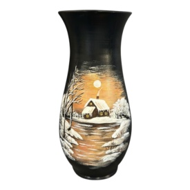 Vaza unicat pictata manual – decor artistic si rafinat pentru casa, 30 cm