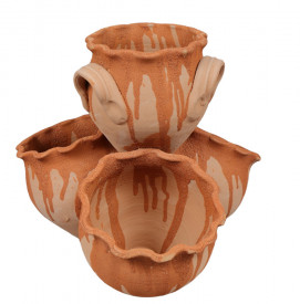 Ghiveci de gradina, 4 ghivece lipite, pentru gradina, terasa, plante, 35 cm