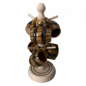 Set suport + 6 cani pentru tuica din ceramica