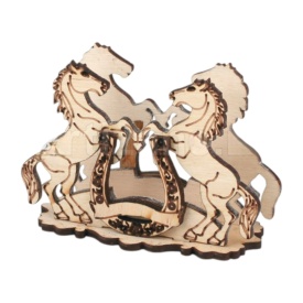 Suport servetele, lemn, cai, potcoava