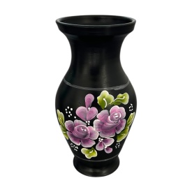 Vaza ceramica pentru flori, pictata manual, autentica de Marginea