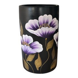 Vaza din ceramica pictata manual tip cilindru