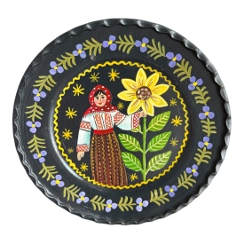 Farfurie de perete, pictata manual, traditionala