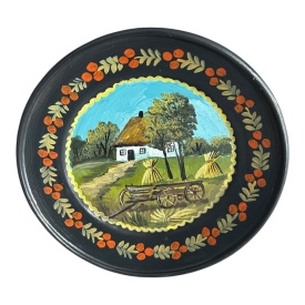 Farfurie de perete, pictata manual, traditionala