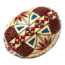 Ou incondeiat din lemn natural, Bucovina, lucrat manual, motive traditionale romanesti, 7 cm - Img 3