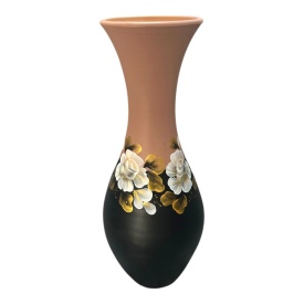 Vaza ceramica de Marginea, lucrata si pictata manual, silueta