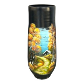 Vaza ceramica unicat – pictata manual, decor premium pentru spatii mari, 44 cm