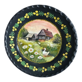 Farfurie de perete, pictata manual, traditionala