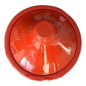 Vas tajine din lut pentru cuptor, tocanite, sarmale, fripturi, gătit tradițional lent, 31×27 cm - Img 3